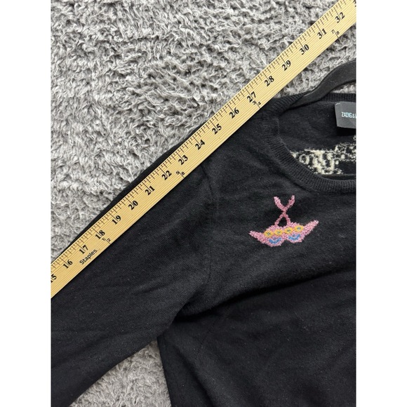 Zadig & Voltaire 100% Cashmere "be Kind To Your Mind" Women's Sweater Size L - Picture 10 of 11